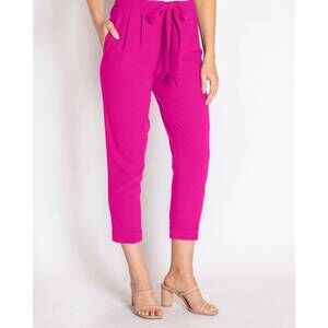NEW CAMILYN BETH drew crepe pants in fuchsia